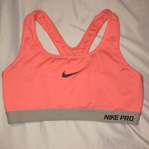 RARE Nike Pro Sports Bra Neon Pink (Large)